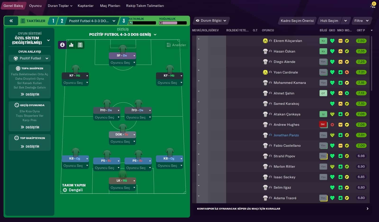 FM 21 4-3-3 Geniş
