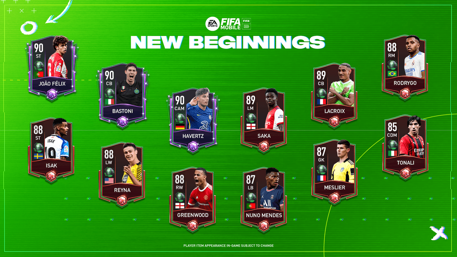 fifa mobile 22 yeni başlangıçlar