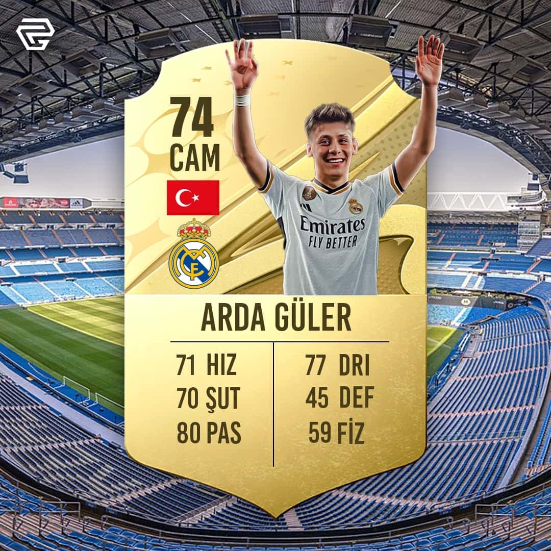 FC 24 Arda Güler Ultimate Team Kartının Reytingi Kaç Olacak_